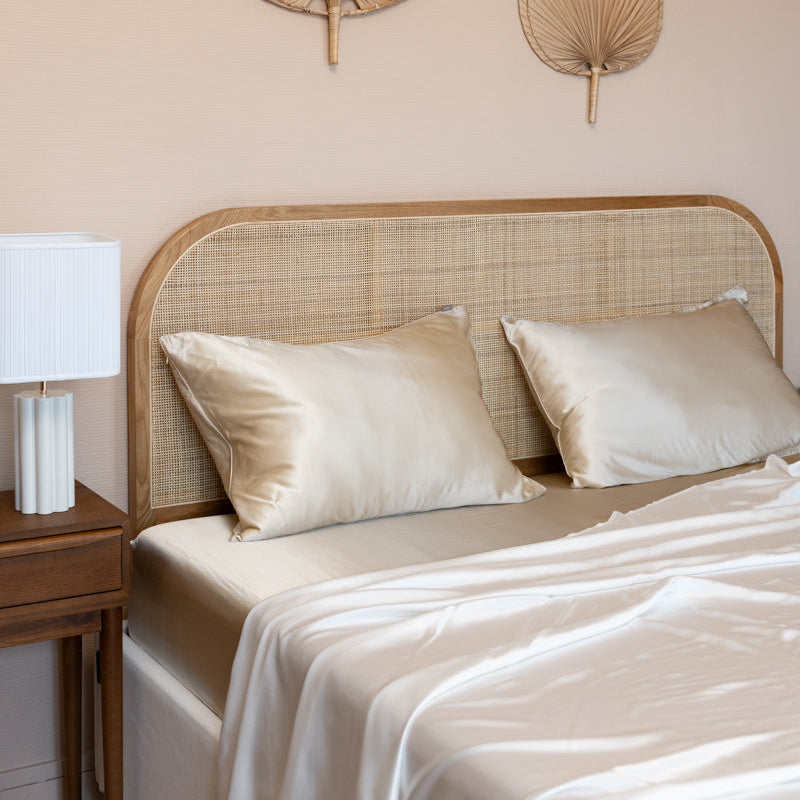OPHELIA – Drap housse en soie de mûrier 100% pure – Luxe, confort & peau protégée