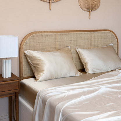 OPHELIA – Drap housse en soie de mûrier 100% pure – Luxe, confort & peau protégée
