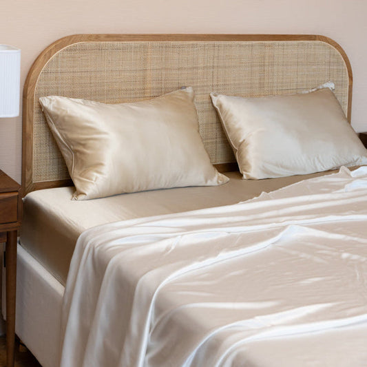 CELESTIA – Drap plat en soie de mûrier 100% pure – Luxe, douceur & confort de sommeil