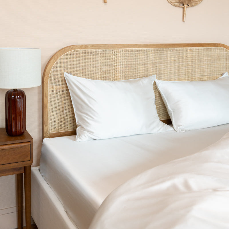 OPHELIA – Drap housse en soie de mûrier 100% pure – Luxe, confort & peau protégée