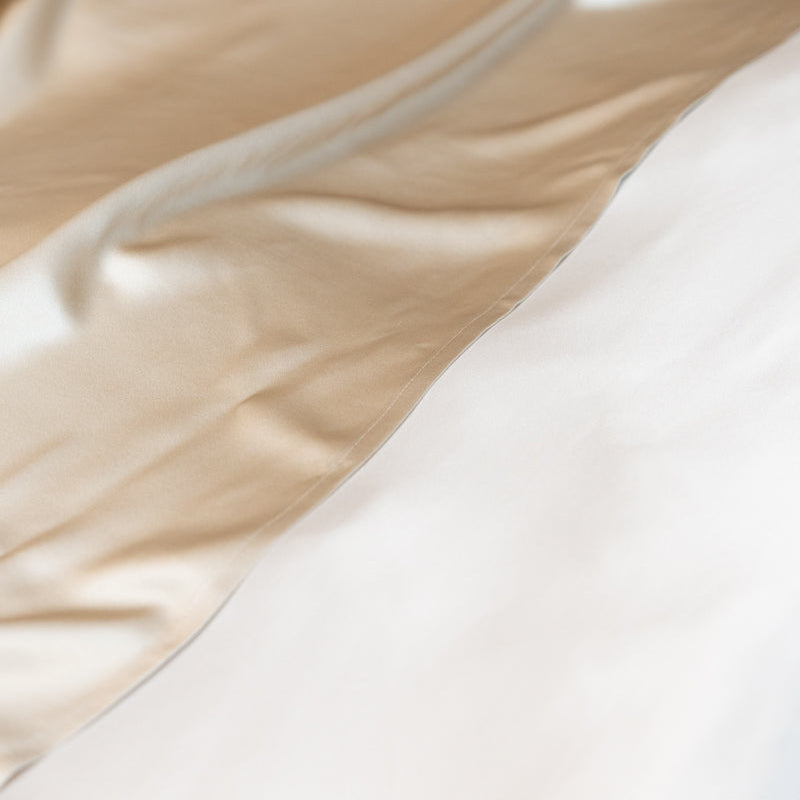 CELESTIA – Drap plat en soie de mûrier 100% pure – Luxe, douceur & confort de sommeil