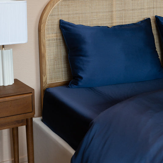 OPHELIA – Drap housse en soie de mûrier 100% pure – Luxe, confort & peau protégée